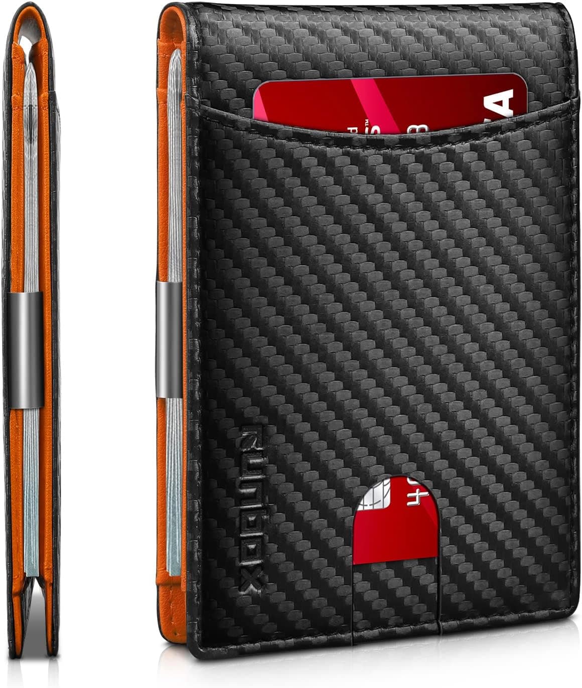 Portfel Skórzany Derino™ Carbon Edition (Slim & RFID)