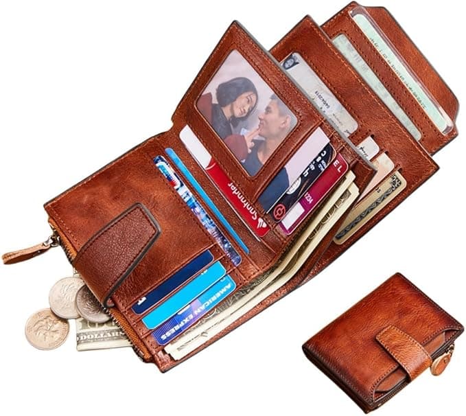 Portfel Skórzany Derino™ Heritage Leather Edition (Brązowy & RFID)